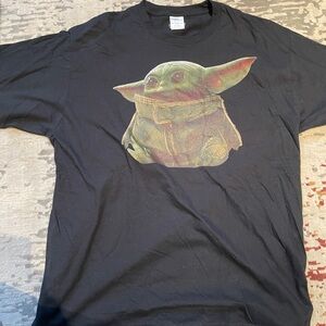 Black Baby Yoda Star wars tee